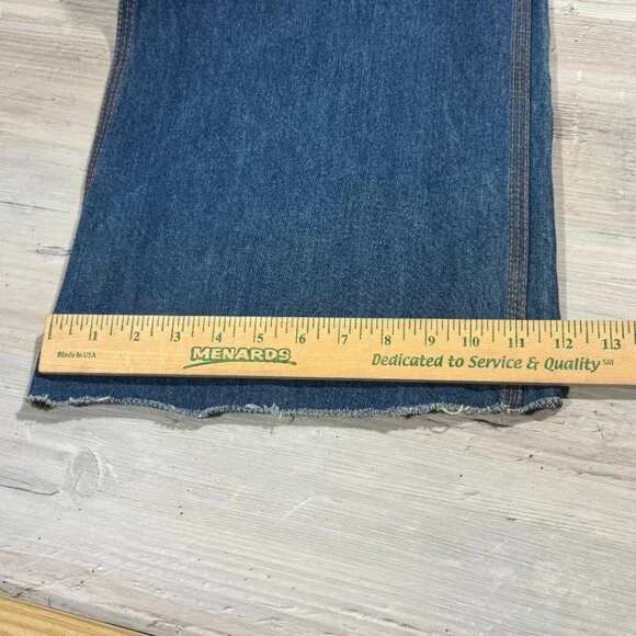 Rare VTG Men 35x31.5 St. Leger Bullitt Blue Jeans w/ Elephant Flare Bell Bottoms